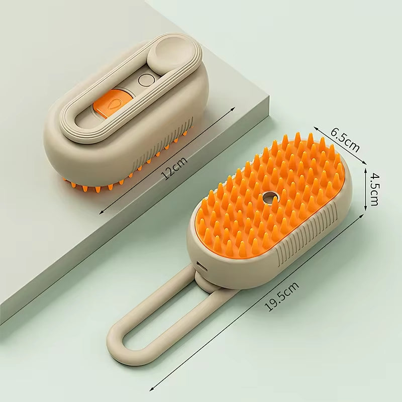 Revolutionary 3-in-1 Pet Steam Brush: Effortless Grooming, Massage, and Hair Removal for Cats and Dogs