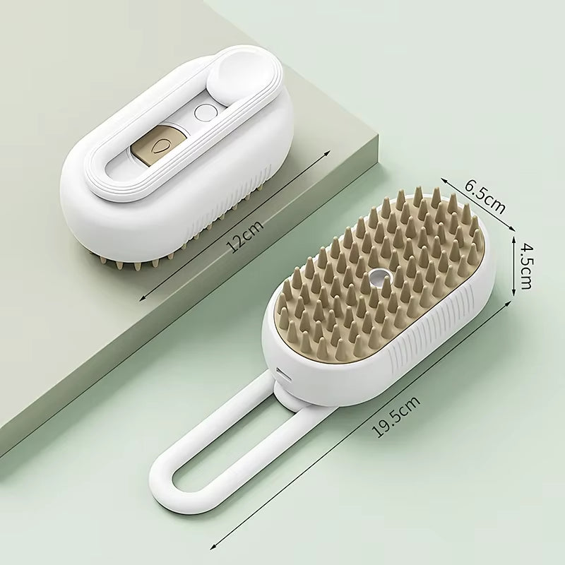 Revolutionary 3-in-1 Pet Steam Brush: Effortless Grooming, Massage, and Hair Removal for Cats and Dogs