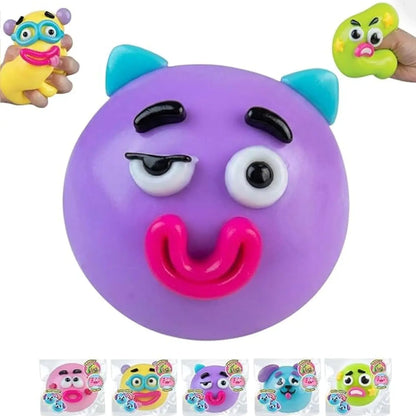 Smushers Squishy Cutie Toy - Multisensory Stress Relief Dog Face Swap, Soft Moldable Design, Safe Maltose Material, Portable Anxiety Decompression Party Favors