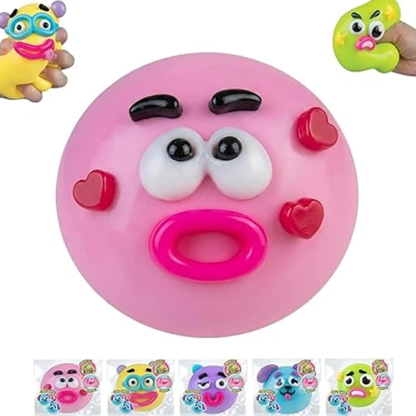Smushers Squishy Cutie Toy - Multisensory Stress Relief Dog Face Swap, Soft Moldable Design, Safe Maltose Material, Portable Anxiety Decompression Party Favors