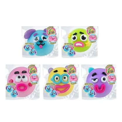 Smushers Squishy Cutie Toy - Multisensory Stress Relief Dog Face Swap, Soft Moldable Design, Safe Maltose Material, Portable Anxiety Decompression Party Favors