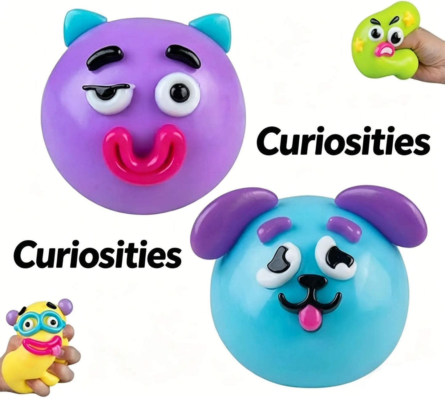 Smushers Squishy Cutie Toy - Multisensory Stress Relief Dog Face Swap, Soft Moldable Design, Safe Maltose Material, Portable Anxiety Decompression Party Favors