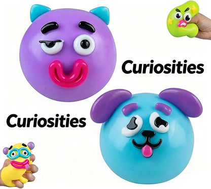 Smushers Squishy Cutie Toy - Multisensory Stress Relief Dog Face Swap, Soft Moldable Design, Safe Maltose Material, Portable Anxiety Decompression Party Favors
