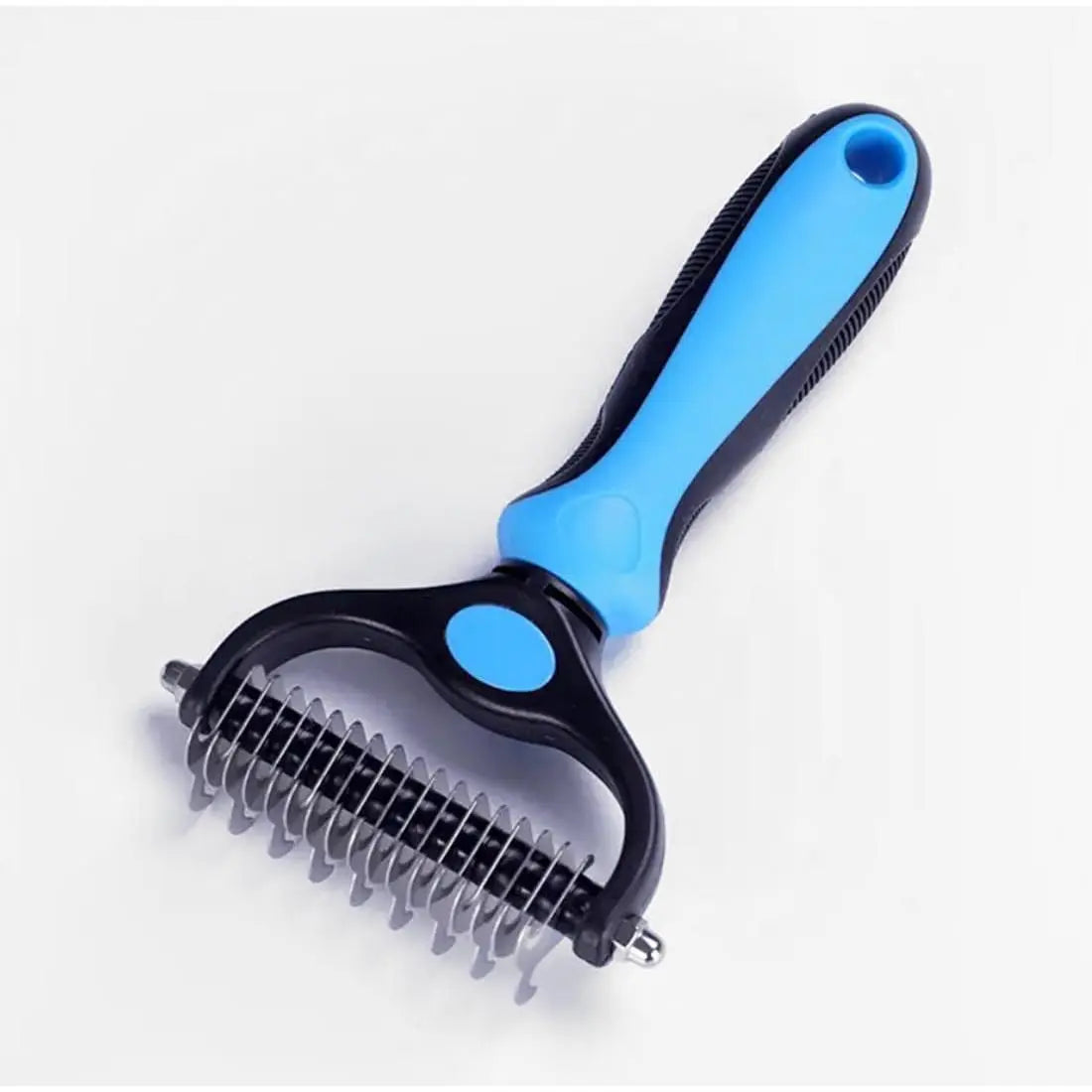 Ultimate Stainless Steel Double-Sided Pet Detangling Comb for Dogs & Cats - Grooming Shedding Brush with Optimal Blade Spacing for Effortless Matting and Fur Removal