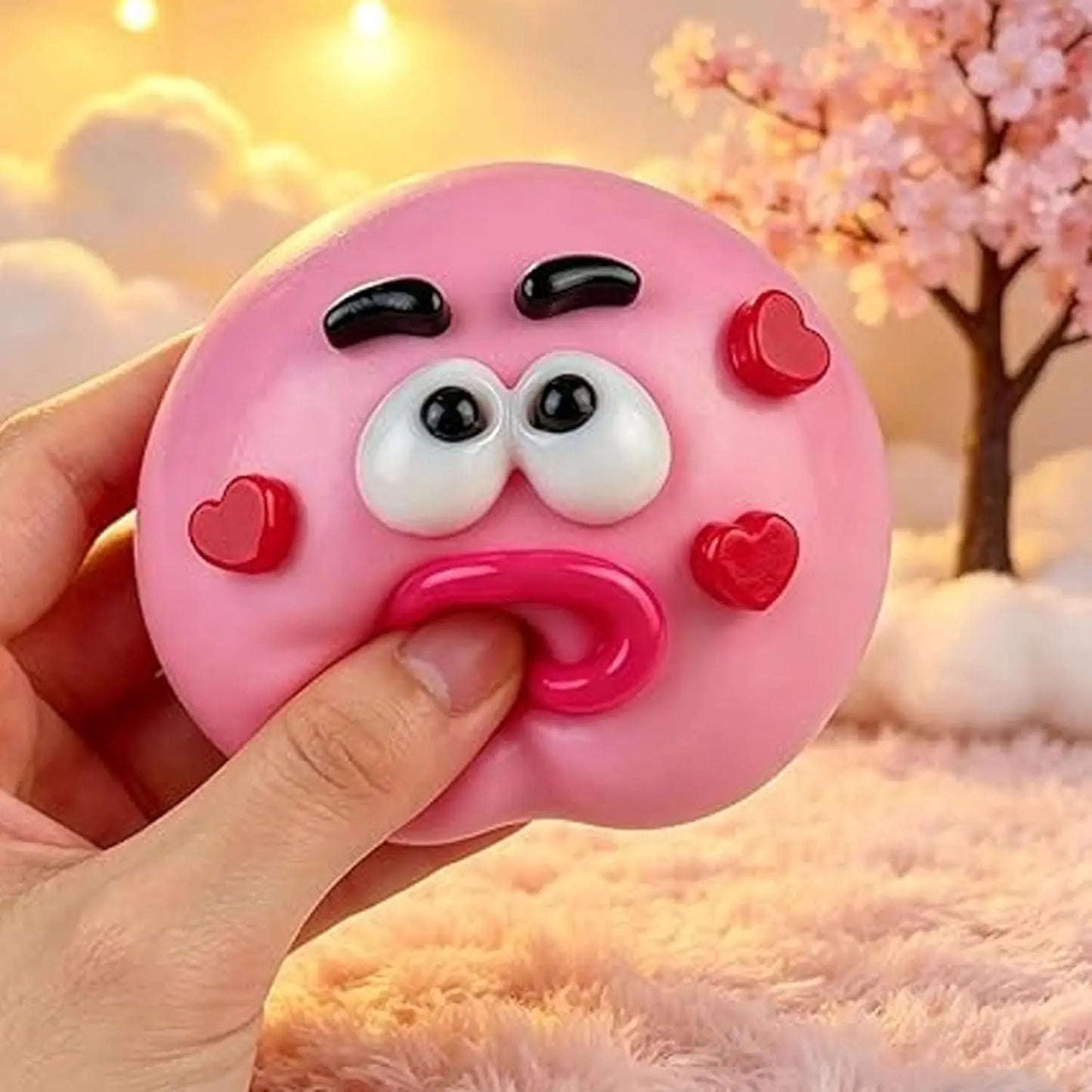 Smushers Squishy Cutie Toy - Multisensory Stress Relief Dog Face Swap, Soft Moldable Design, Safe Maltose Material, Portable Anxiety Decompression Party Favors