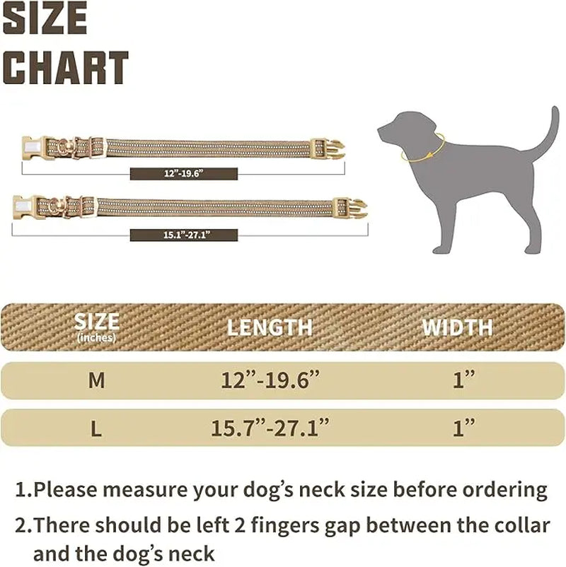 AUROTH Adjustable AirTag Dog Collar Holder for Medium to Large Dogs with Heavy-Duty D-Ring and Tangle-Free Design