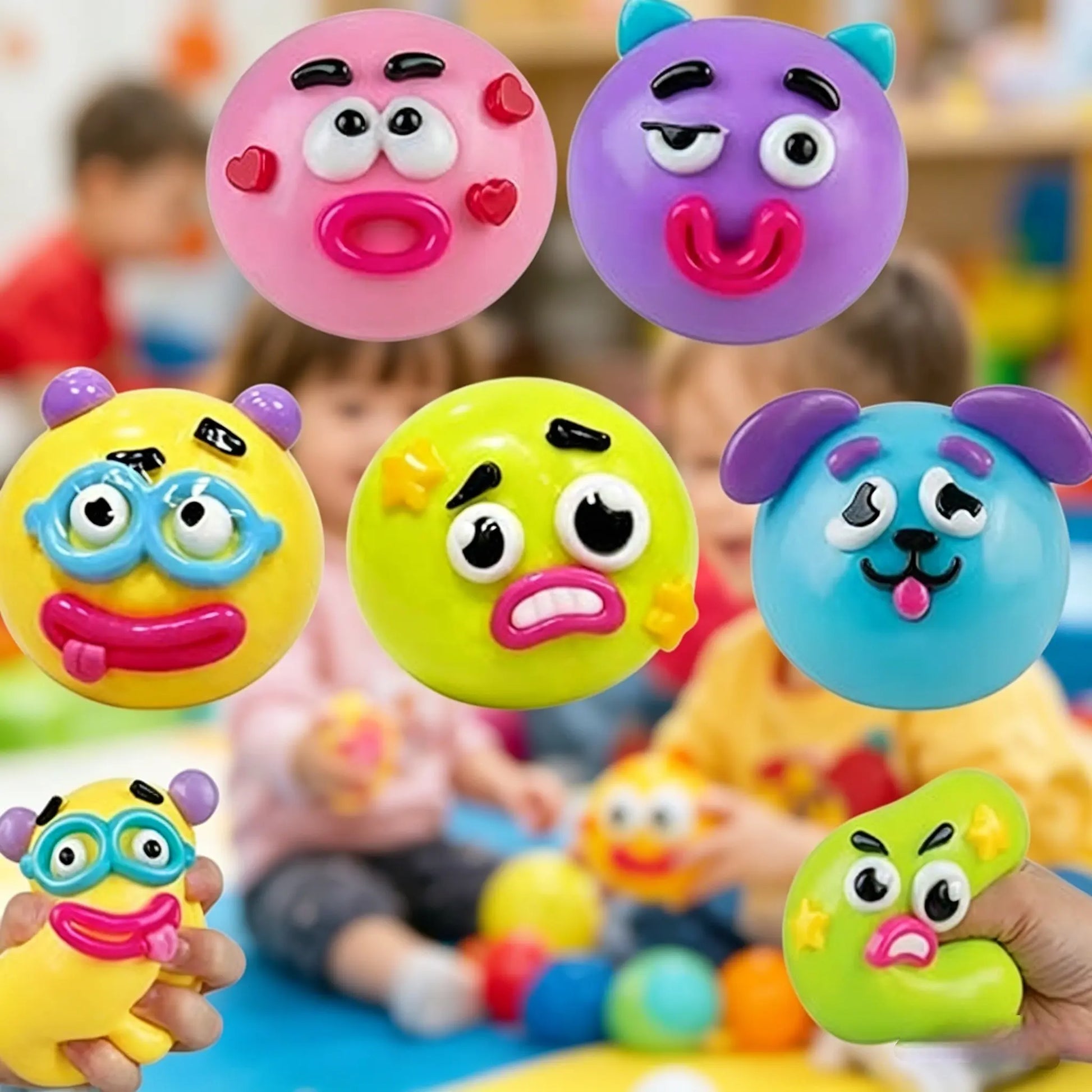 Smushers Squishy Cutie Toy - Multisensory Stress Relief Dog Face Swap, Soft Moldable Design, Safe Maltose Material, Portable Anxiety Decompression Party Favors